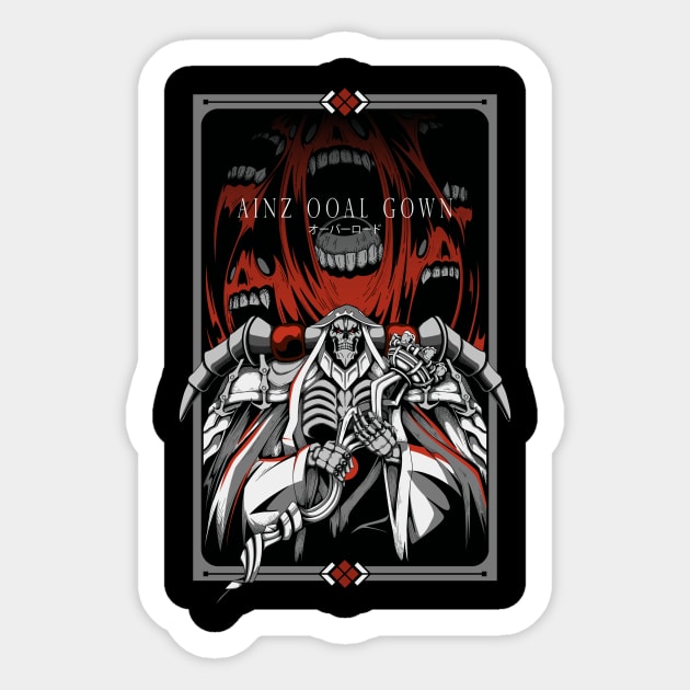 Overlord - Ainz Ooal Gown Sticker by witart.id